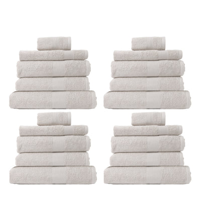 Royal Comfort Cotton Bamboo Towel Bundle Set 450GSM Luxurious Absorbent - 20 pcs-Towels-PEROZ Accessories