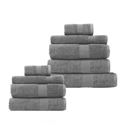 Royal Comfort Cotton Bamboo Towel Bundle Set 450GSM Luxurious Absorbent- 9 pcs-Towels-PEROZ Accessories