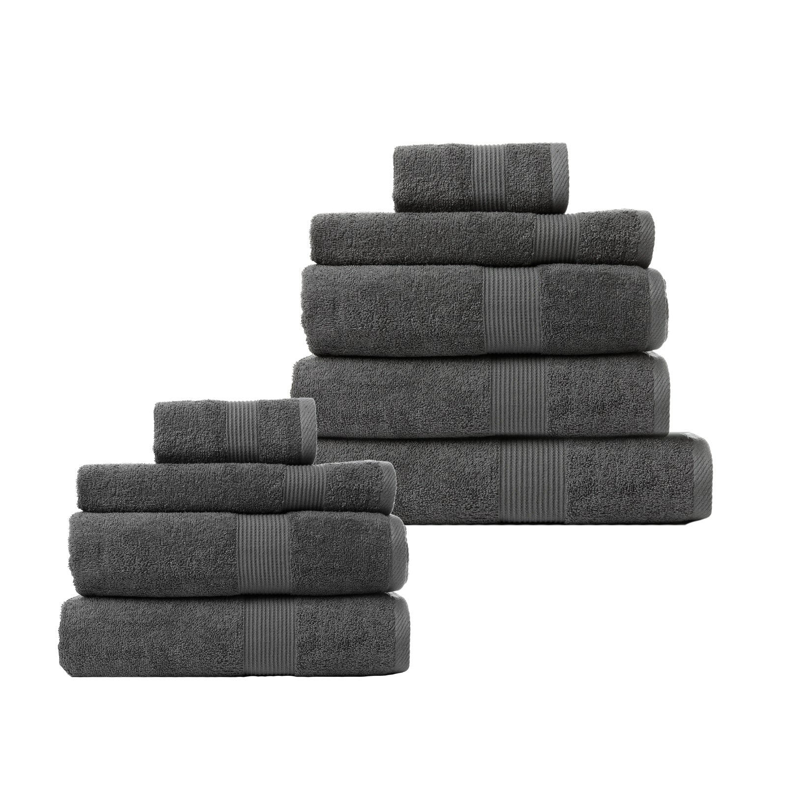 Royal Comfort Cotton Bamboo Towel Bundle Set 450GSM Luxurious Absorbent- 9 pcs-Towels-PEROZ Accessories