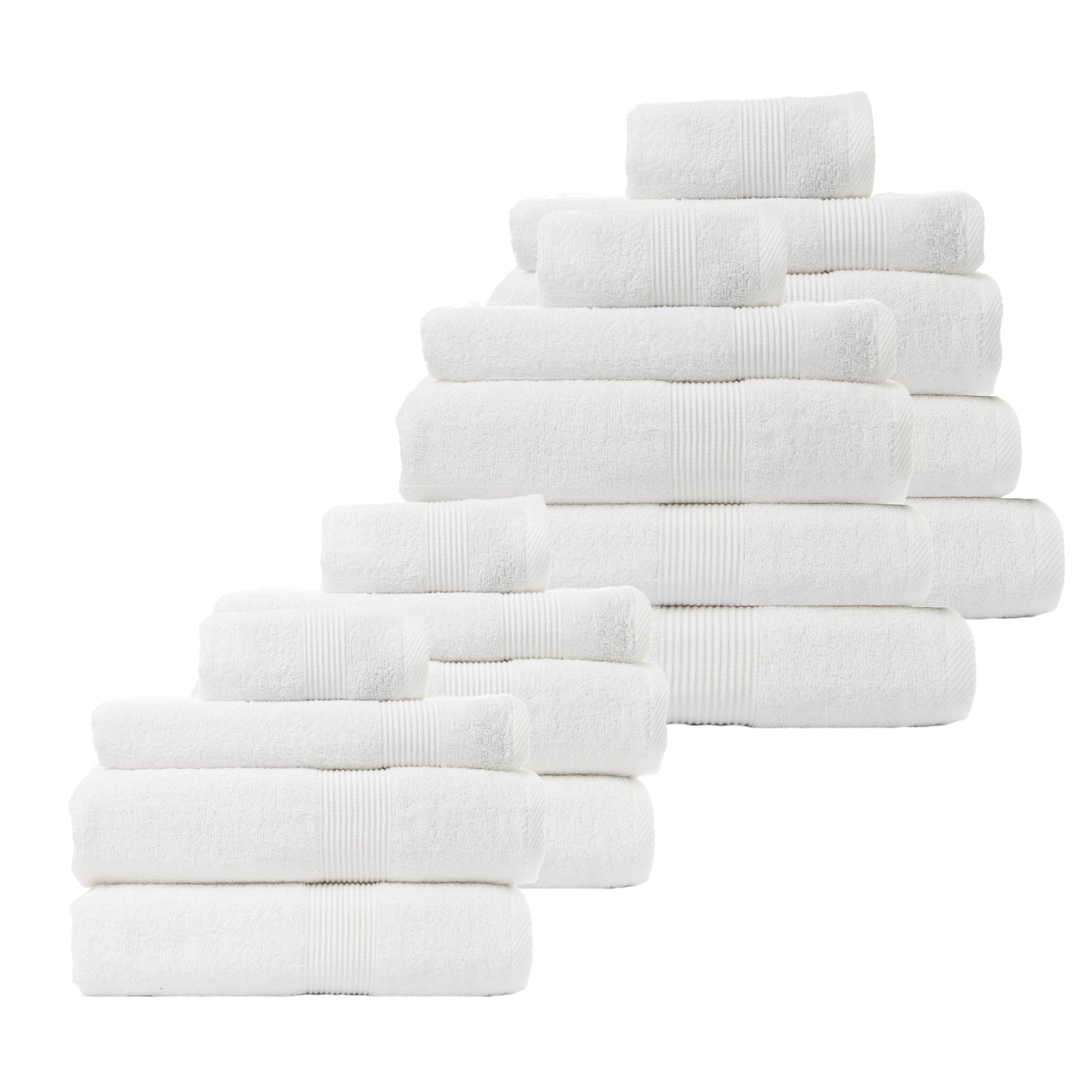 Royal Comfort Cotton Bamboo Towel Bundle Set 450GSM Luxurious Absorbent - 18 pcs-Towels-PEROZ Accessories