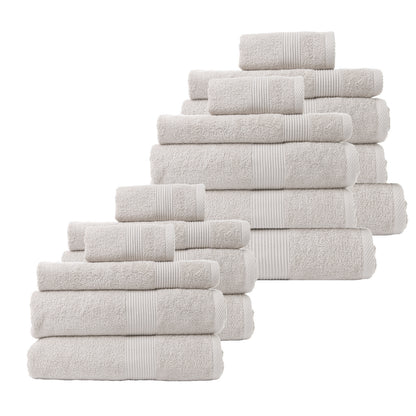 Royal Comfort Cotton Bamboo Towel Bundle Set 450GSM Luxurious Absorbent - 18 pcs-Towels-PEROZ Accessories