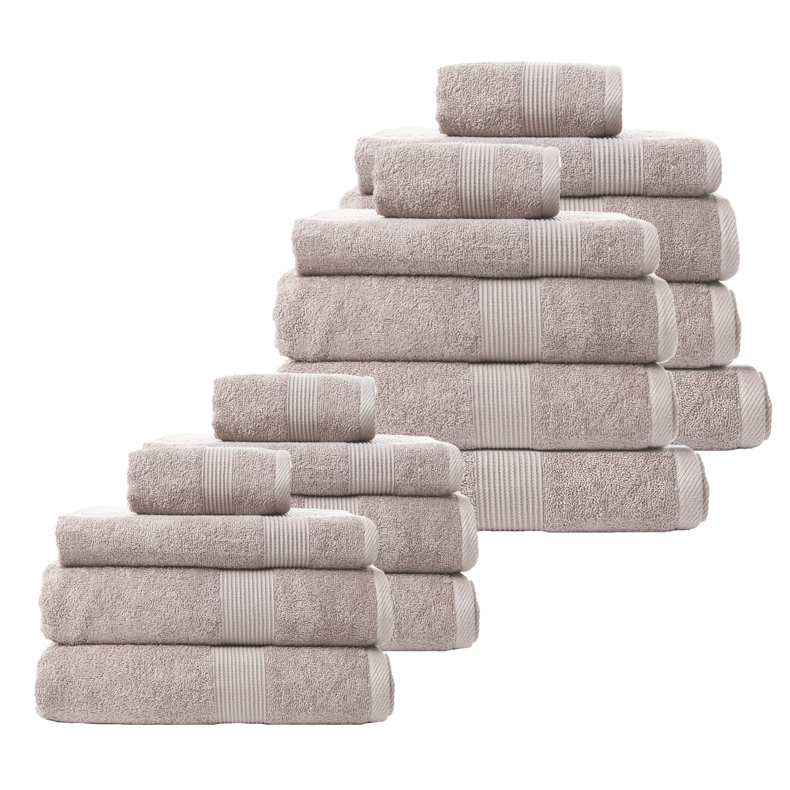 Royal Comfort Cotton Bamboo Towel Bundle Set 450GSM Luxurious Absorbent - 18 pcs-Towels-PEROZ Accessories