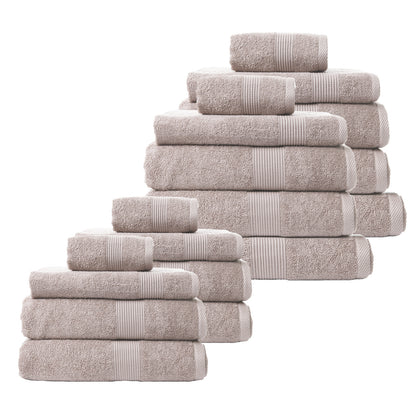 Royal Comfort Cotton Bamboo Towel Bundle Set 450GSM Luxurious Absorbent - 18 pcs-Towels-PEROZ Accessories