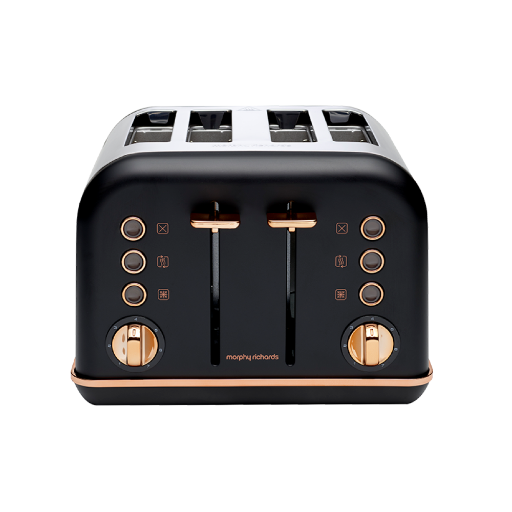 Morphy Richards Accents Rose Gold 4-Slice Toaster-Toasters-PEROZ Accessories
