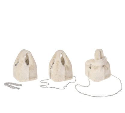 AUSTRALIAN SHEPHERD  Women Fluffy Chain Over Shoulder Handbag Moor