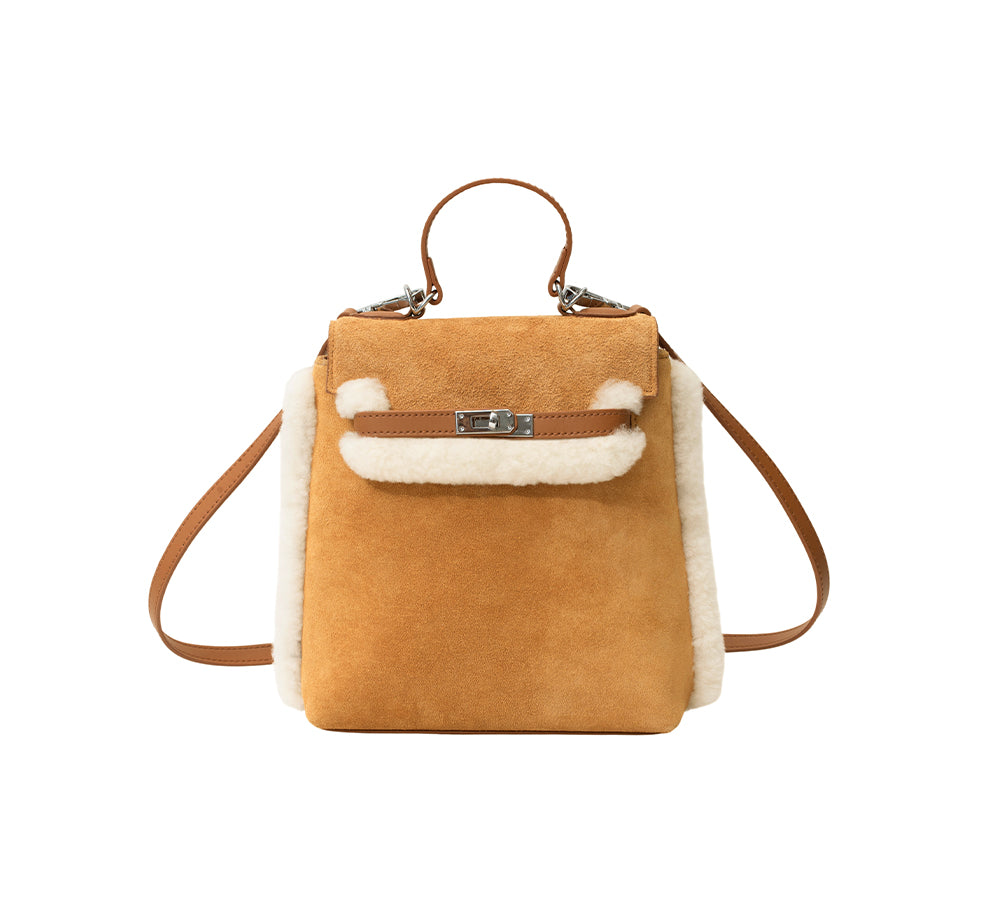 AUSTRALIAN SHEPHERD  Women Fluffy Wool Adjustable Strap Over Shoulder Kenny Bag