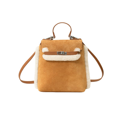 AUSTRALIAN SHEPHERD  Women Fluffy Wool Adjustable Strap Over Shoulder Kenny Bag