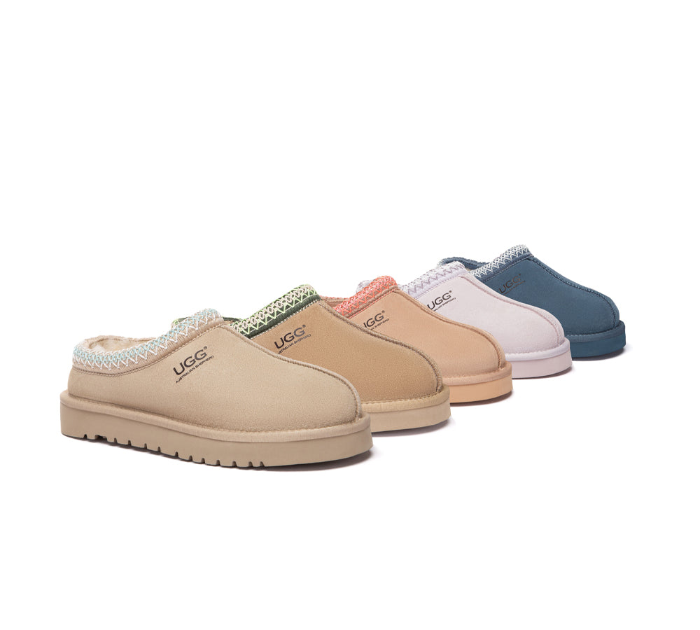 AUSTRALIAN SHEPHERD  UGG Slippers Sheepskin Wool Ankle Multi-color Tazzy Tay