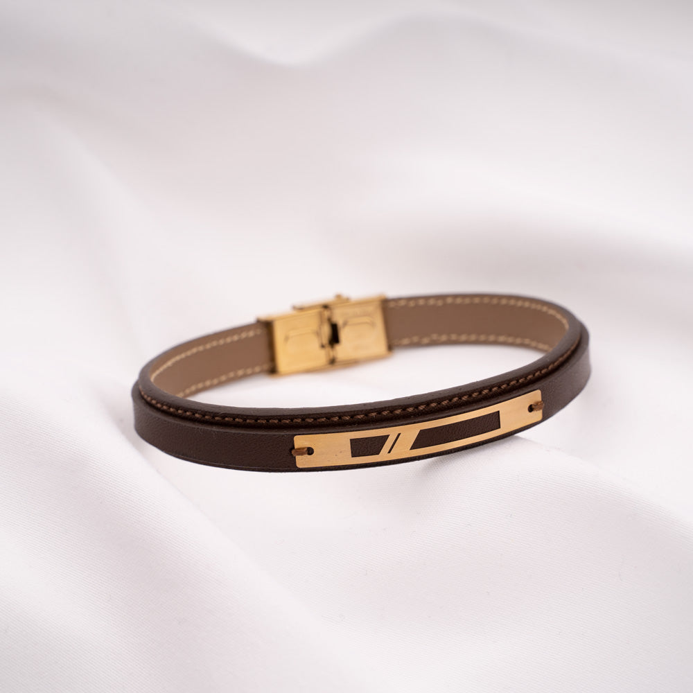 Aron Leather Bracelet Brown