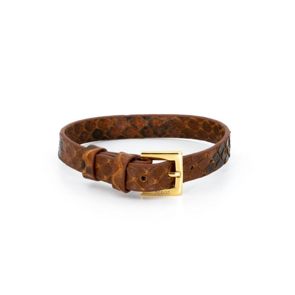 Brown Python Leather Bracelet