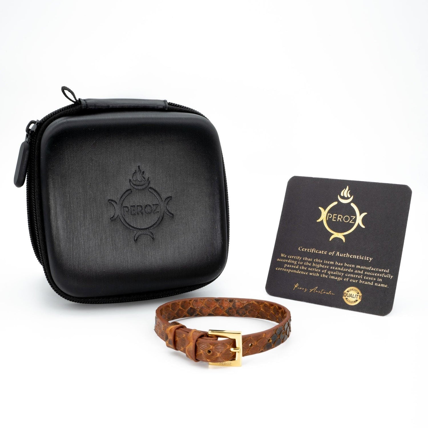 Brown Python Leather Bracelet