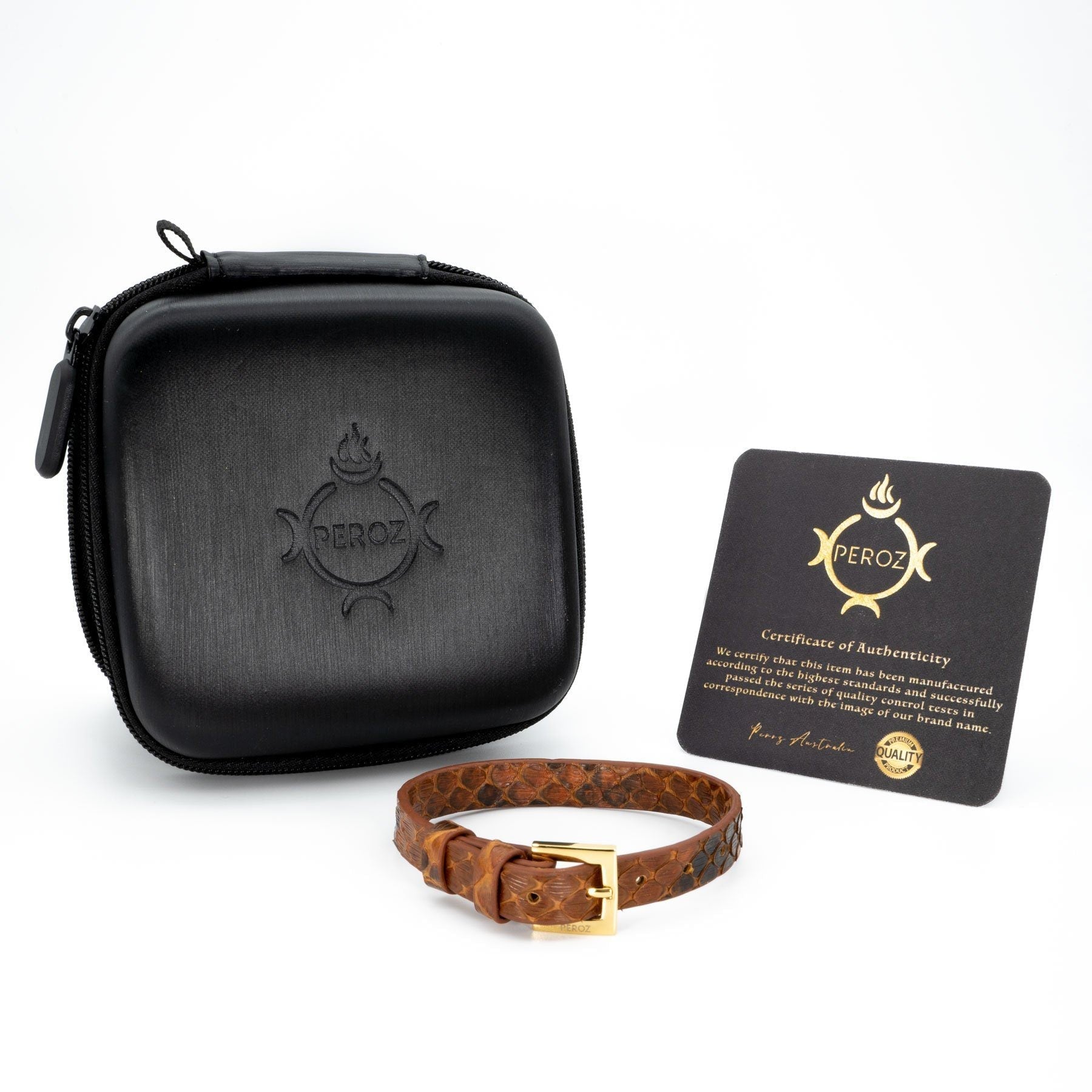 Brown Python Leather Bracelet