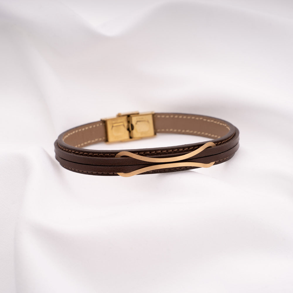 Nerva Leather Bracelet  - Brown - PEROZ