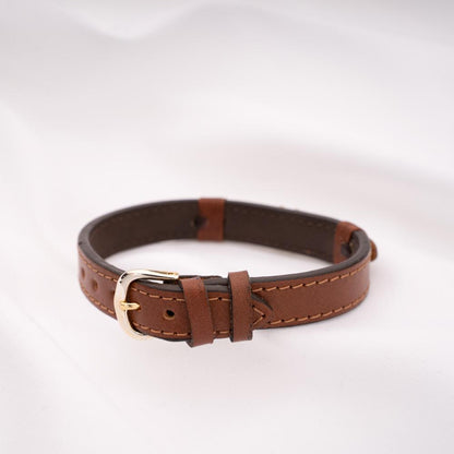 Vita Brown Leather Bracelet Back