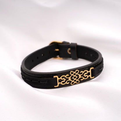 PEROZ Australia | Vitara Black Leather Bracelet