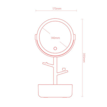 Makeup Mirrors - Ecoco Smart LED Light Cosmetic Makeup Mirror USB Touch Screen Home Desk Vanity 360° White