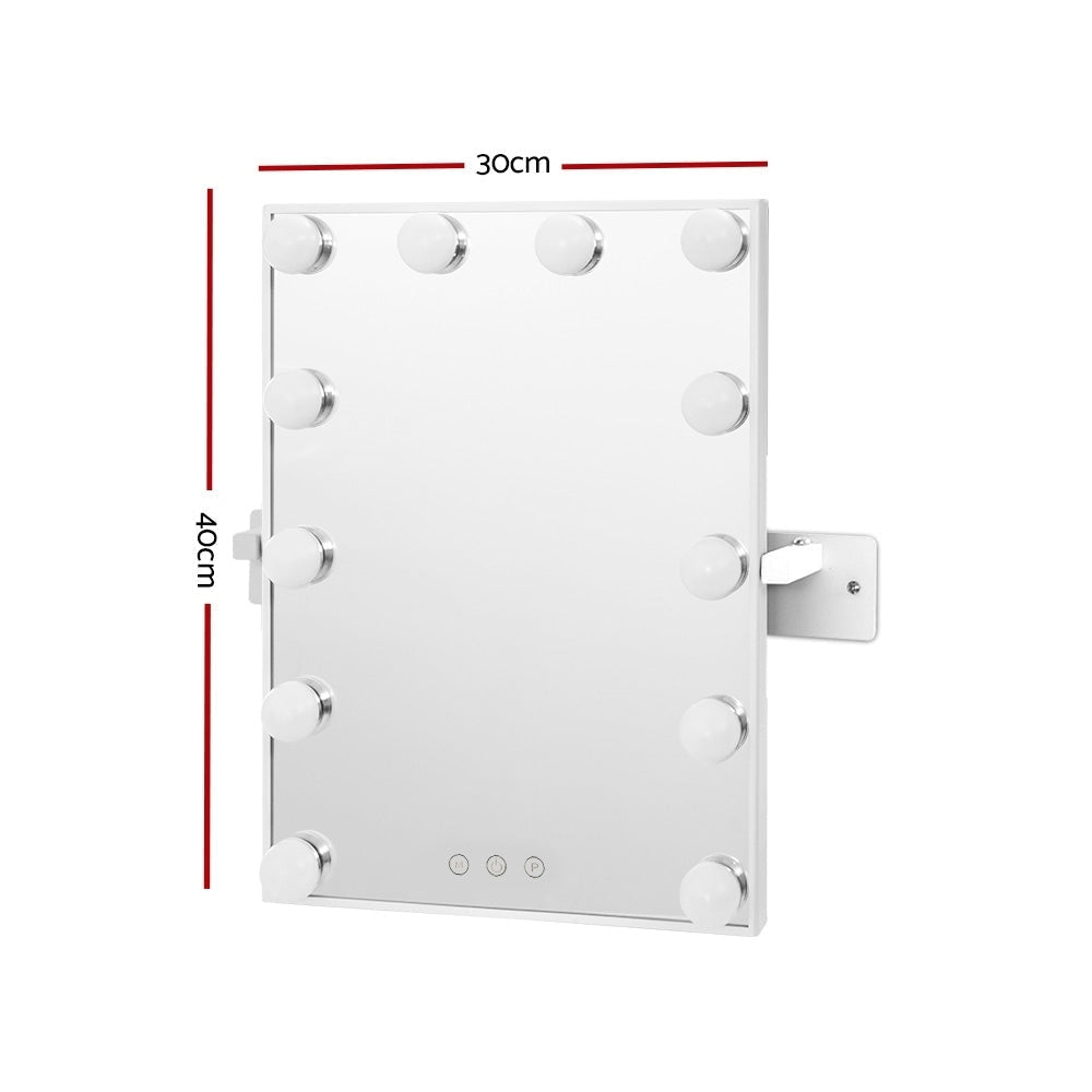 Embellir Hollywood Wall mirror Makeup Mirror With Light Vanity 12 LED Bulbs-Makeup Mirrors-PEROZ Accessories