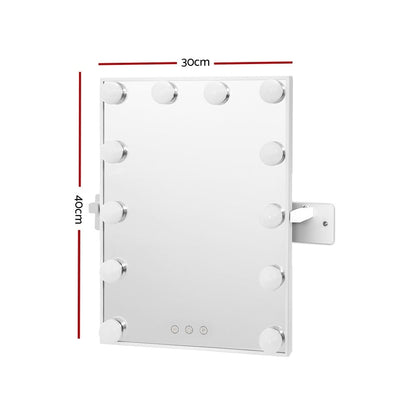 Embellir Hollywood Wall mirror Makeup Mirror With Light Vanity 12 LED Bulbs-Makeup Mirrors-PEROZ Accessories