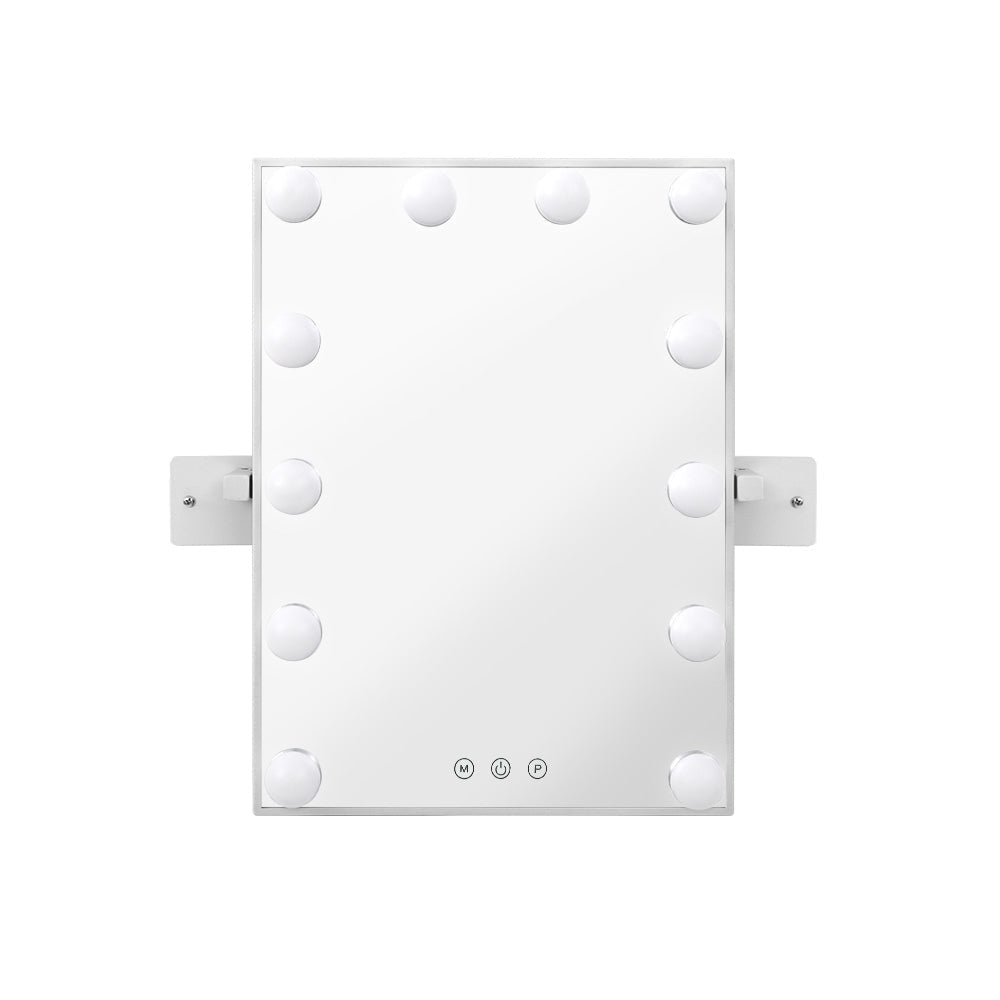 Embellir Hollywood Wall mirror Makeup Mirror With Light Vanity 12 LED Bulbs-Makeup Mirrors-PEROZ Accessories