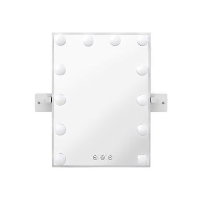 Embellir Hollywood Wall mirror Makeup Mirror With Light Vanity 12 LED Bulbs-Makeup Mirrors-PEROZ Accessories