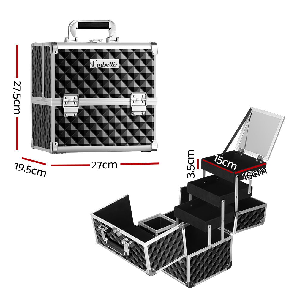 Embellir Makeup Case Beauty Organiser Bag Travel Large Cosmetic Storage Portable-Makeup Organisers-PEROZ Accessories