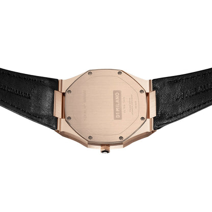 D1 Milano Ultra Slim 40mm Rose Gold Leather Watch-Quartz Watches-PEROZ Accessories