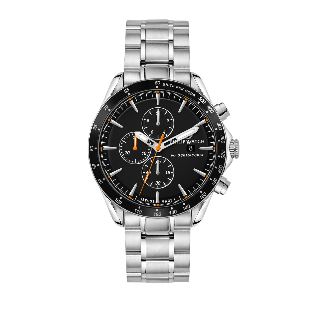 Quartz Watches - Philip Watch Blaze Black 44mm Chronograph