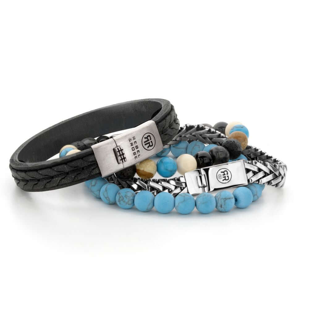 Rebel and Rose Mad Turqoise Delight 8mm Bracelet-PEROZ Accessories