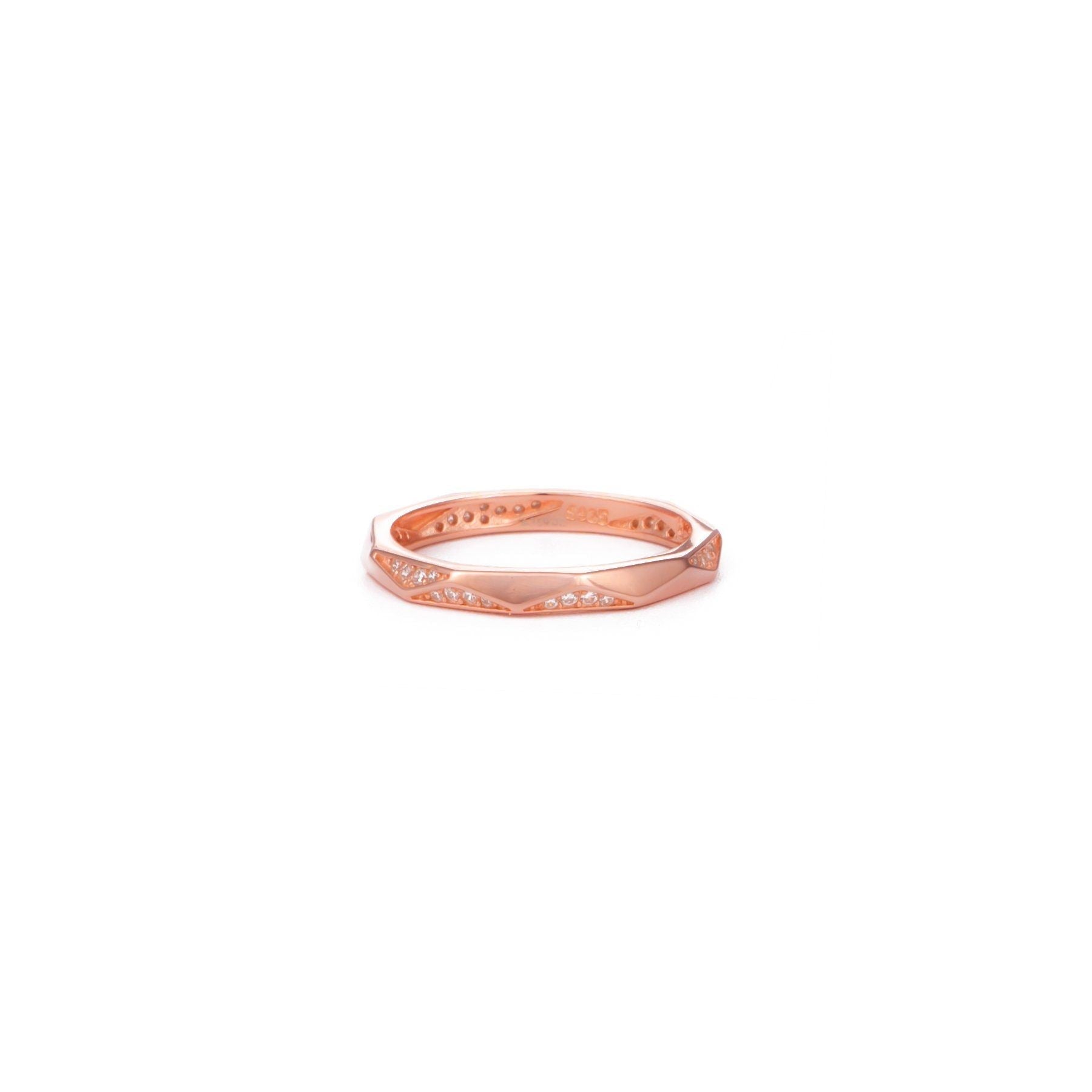 Sterling Silver Martina Ring in Rose Gold | Peroz