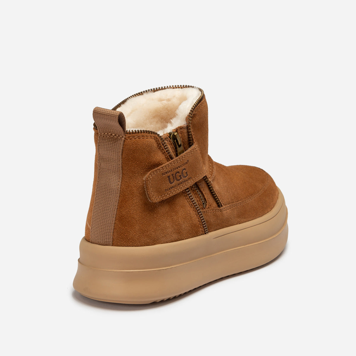 Ugg Tag Zipper Ankle Boots-Mens Fashion Boots-PEROZ Accessories