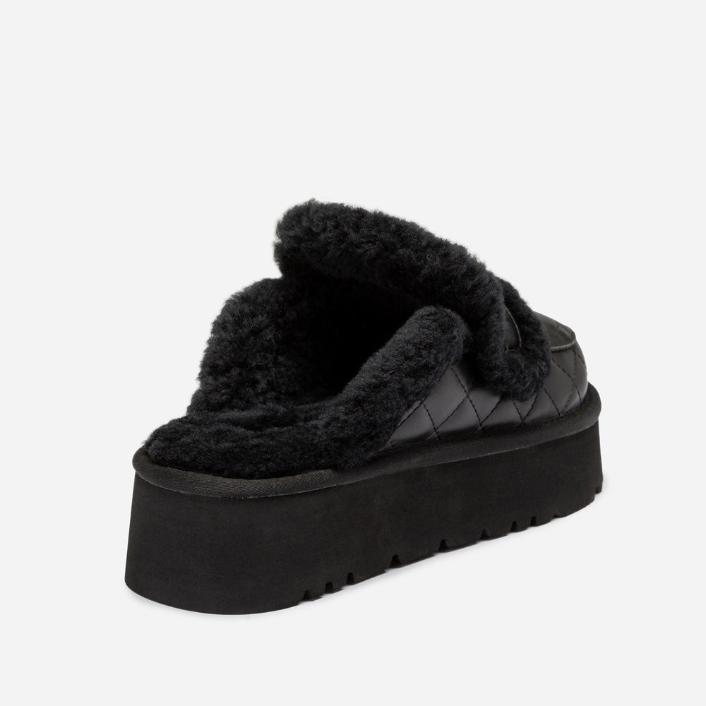 Ugg Violet Matelasse Shearling Platform Slipper-Women Slippers-PEROZ Accessories