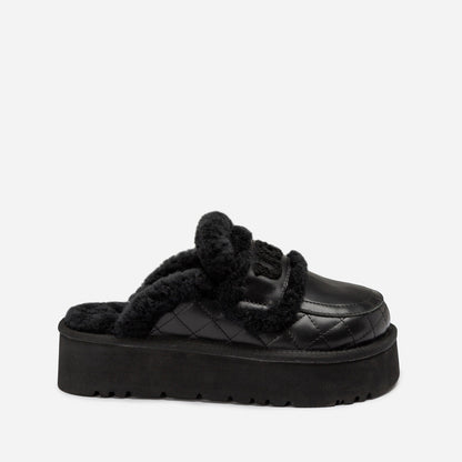 Ugg Violet Matelasse Shearling Platform Slipper-Women Slippers-PEROZ Accessories
