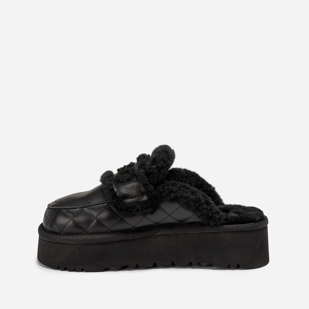 Ugg Violet Matelasse Shearling Platform Slipper-Women Slippers-PEROZ Accessories