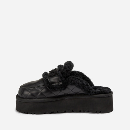 Ugg Violet Matelasse Shearling Platform Slipper-Women Slippers-PEROZ Accessories