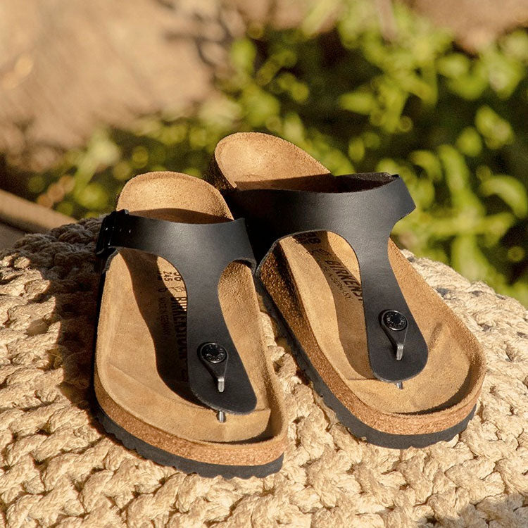Birkenstock Gizeh Birko-Flor Black Unisex-Fashion-PEROZ Accessories