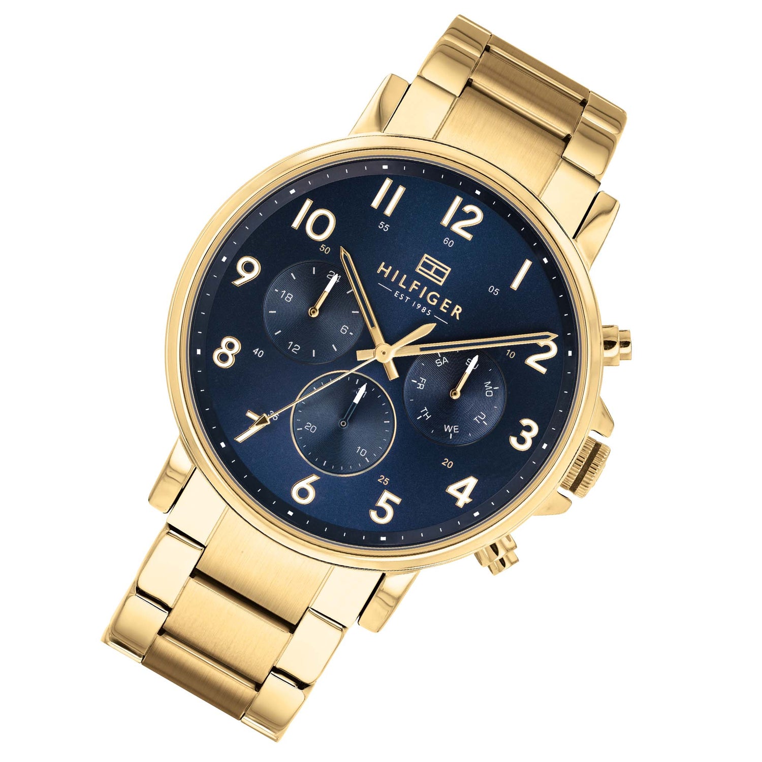 Tommy Hilfiger Ionic Thin Gold Plated 2 Steel Navy Dial Men&