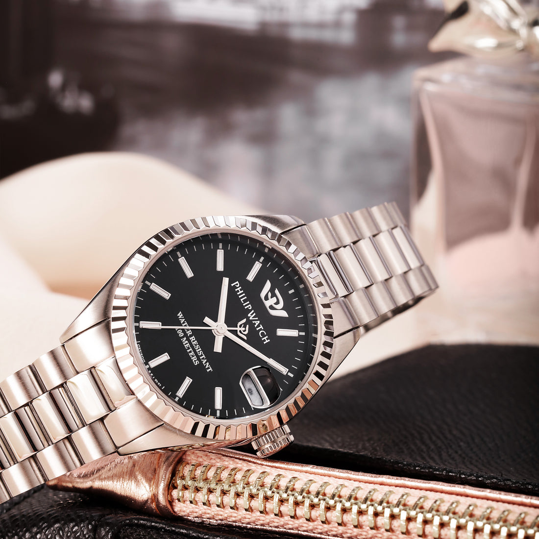 Philip Watch Caribe Black Dial 31mm Watch-Watches-PEROZ Accessories