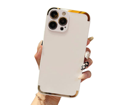 Anymob iPhone Case White Frosted Skin Feel Camera Protection Mobile Cover For iPhone 14 11 12 13 Pro XS Max X XR 7 8 Plus-Mobile Phone Cases-PEROZ Accessories