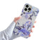 Anymob iPhone Phone Case Purple Glossy Laser Flower Soft Silicone Back Cover For IOS 13 12 11 X XR XS Pro Max Compatible-Mobile Phone Cases-PEROZ Accessories