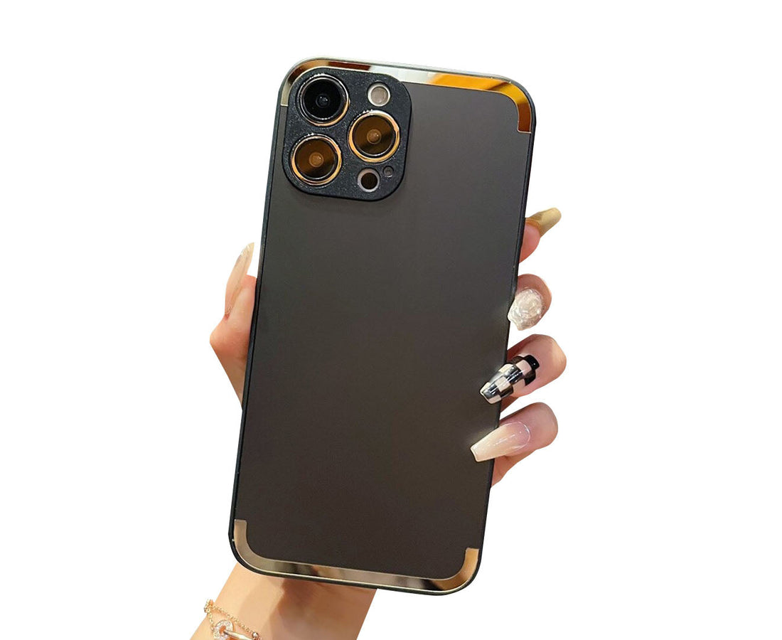 Anymob iPhone Case Black Frosted Skin Feel Camera Protection Mobile Cover For iPhone 14 11 12 13 Pro XS Max X XR 7 8 Plus-Mobile Phone Cases-PEROZ Accessories