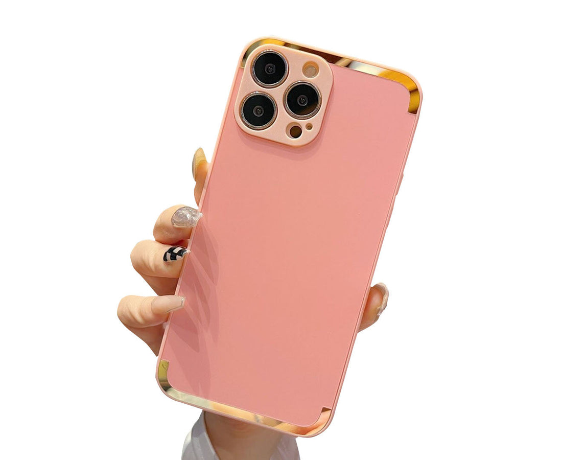 Anymob iPhone Case Congo Pink Frosted Skin Feel Camera Protection Mobile Cover For iPhone 14 11 12 13 Pro XS Max X XR 7 8 Plus-Mobile Phone Cases-PEROZ Accessories