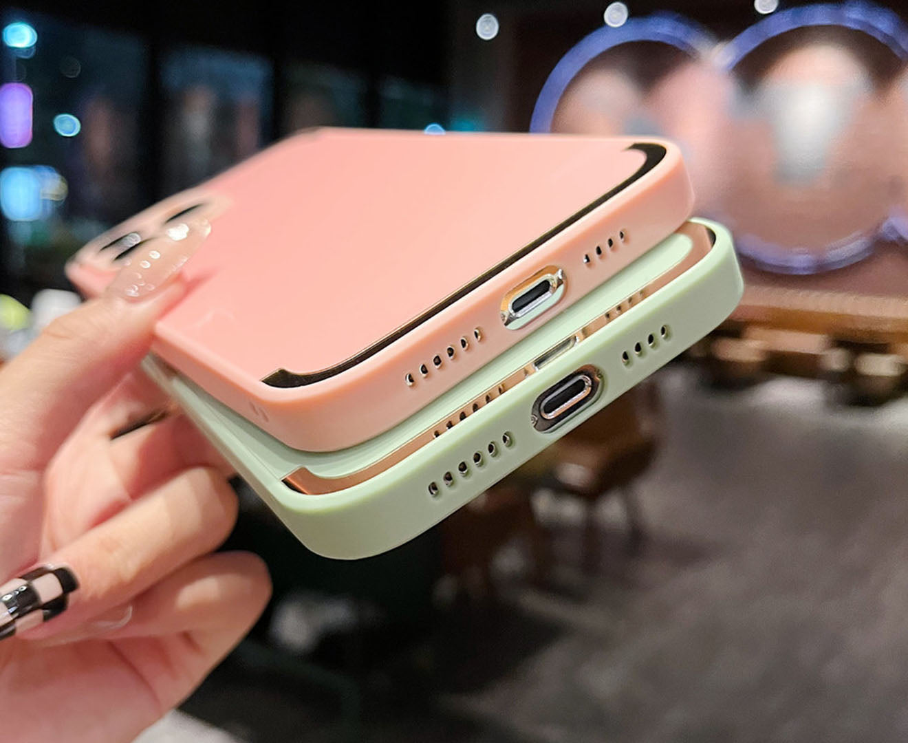 Anymob iPhone Case Celadon Frosted Skin Feel Camera Protection Mobile Cover For iPhone 14 11 12 13 Pro XS Max X XR 7 8 Plus-Mobile Phone Cases-PEROZ Accessories