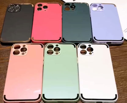 Anymob iPhone Case Black Frosted Skin Feel Camera Protection Mobile Cover For iPhone 14 11 12 13 Pro XS Max X XR 7 8 Plus-Mobile Phone Cases-PEROZ Accessories