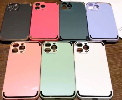 Anymob iPhone Case White Frosted Skin Feel Camera Protection Mobile Cover For iPhone 14 11 12 13 Pro XS Max X XR 7 8 Plus-Mobile Phone Cases-PEROZ Accessories