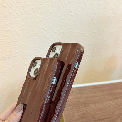 Anymob iPhone Case Sky Black Ripple Design Silicone Cover-Mobile Phone Cases-PEROZ Accessories