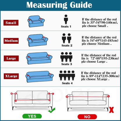 Anyhouz 2 Seater Sofa Cover Black Style and Protection For Living Room Sofa Chair Elastic Stretchable Slipcover-Slipcovers-PEROZ Accessories