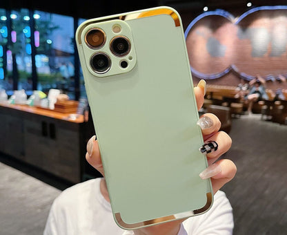 Anymob iPhone Case Celadon Frosted Skin Feel Camera Protection Mobile Cover For iPhone 14 11 12 13 Pro XS Max X XR 7 8 Plus-Mobile Phone Cases-PEROZ Accessories