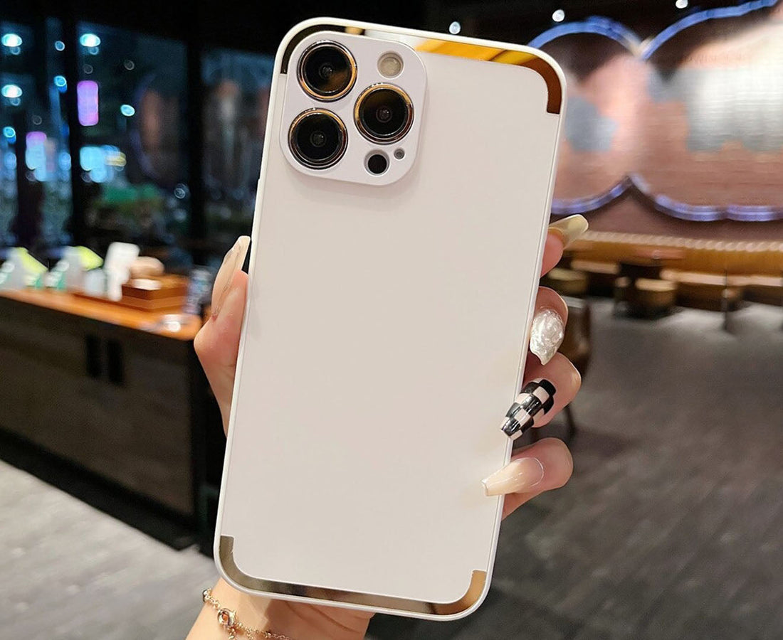 Anymob iPhone Case White Frosted Skin Feel Camera Protection Mobile Cover For iPhone 14 11 12 13 Pro XS Max X XR 7 8 Plus-Mobile Phone Cases-PEROZ Accessories