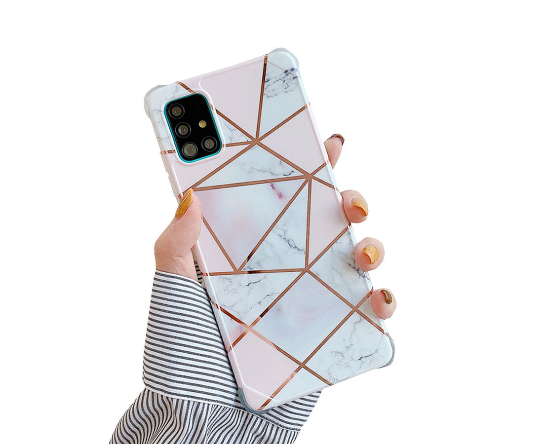 Anymob Samsung Galaxy Phone Case White Glitter Luxury Marble For S20 FE Note 20 Ultra S21 Plus A51 A71 A50 A10 A20 A30-Mobile Phone Cases-PEROZ Accessories