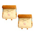 SOGA 2X Smiley Face Toast Bread Wedge Cushion Stuffed Plush Cartoon Back Support Pillow Home Decor-PEROZ Accessories